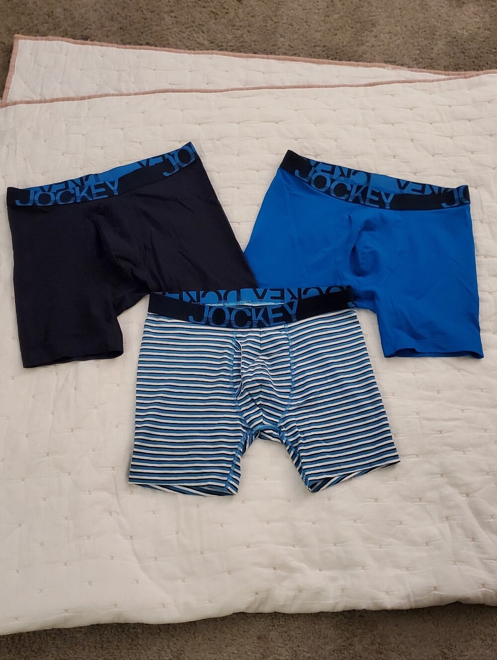 Mens Medium JOCKEY Boxer Briefs Active Cotton Stretch NWOT